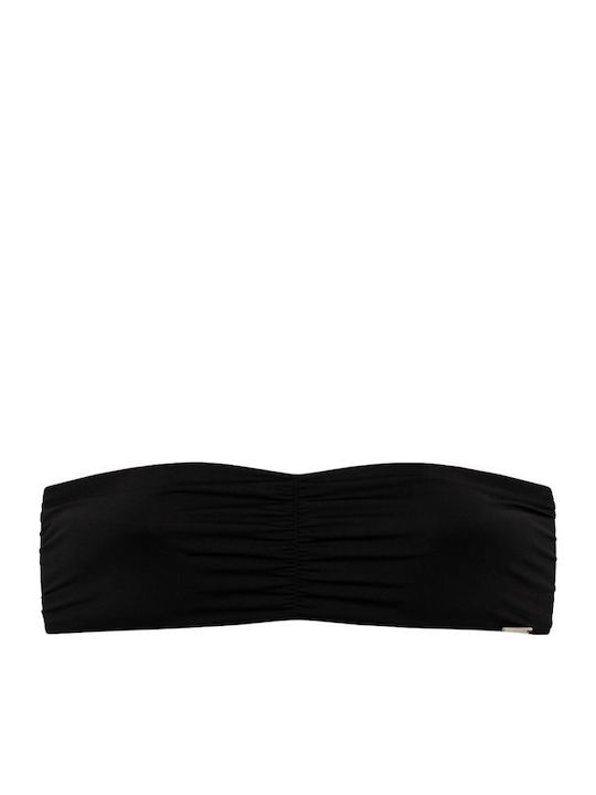Strapless Bikini Top B Cup With Padding Black