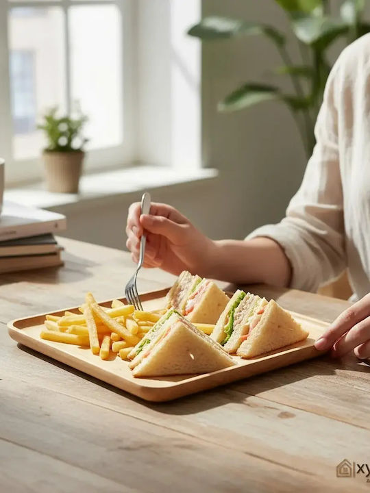 Platou de Servire Din Lemn 35x35 cm PL604.008