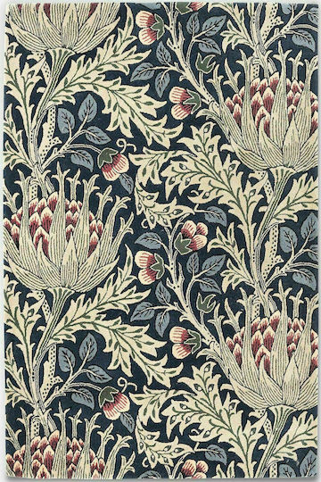 Morris & Co Artichoke Mineral Lucrat manual Bumbac Blue / Beige