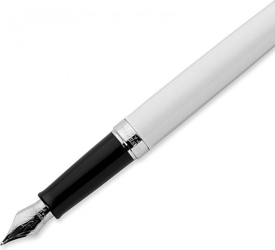 Waterman Hemisphere Stilou Fine Alb cu Cerneală Albă