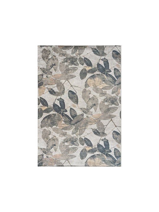Beauty Home Non-Slip Rectangular Beige Olive Rug 67x140cm
