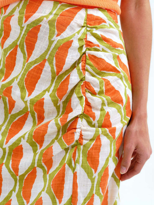 High Waist Midi Skirt Multicolour