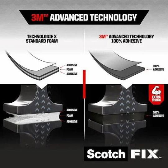 3M Self-Adhesive Double-Sided Tape Gray 19mmx5m 1pcs
