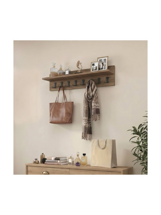 Megapap Κρεμάστρα Τοίχου Vettini Ξύλινη 16 Θέσεων 100x20x12cm