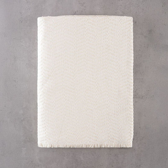 Rythmos Yard Ριχτάρι Τριθέσιου Καναπέ Δύο 'Οψεων Chenille 180x280εκ. Εκρού