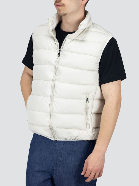 Ärmelloses Puffer Jacke Beige