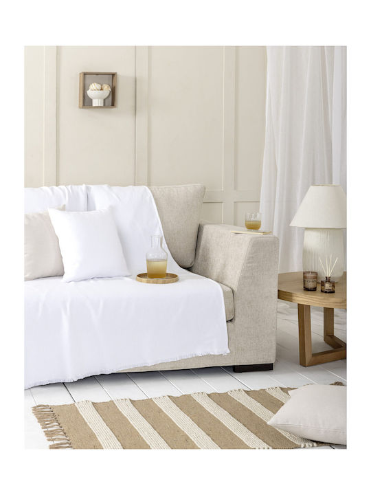 Nima Ριχτάρι Διθέσιου Καναπέ Chenille 180x240εκ. White