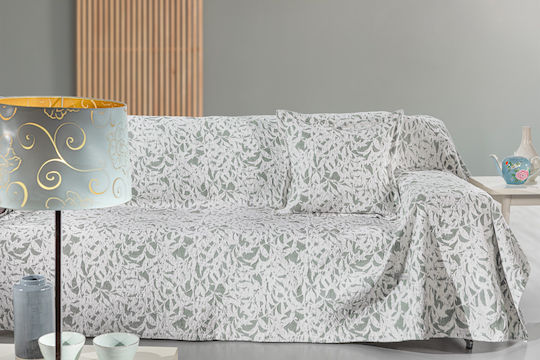 Guy Laroche Blossom Sofa Throw Chenille 180x250cm Green Guy Laroche Blossom Sofa Throw Chenille 180x250cm Green