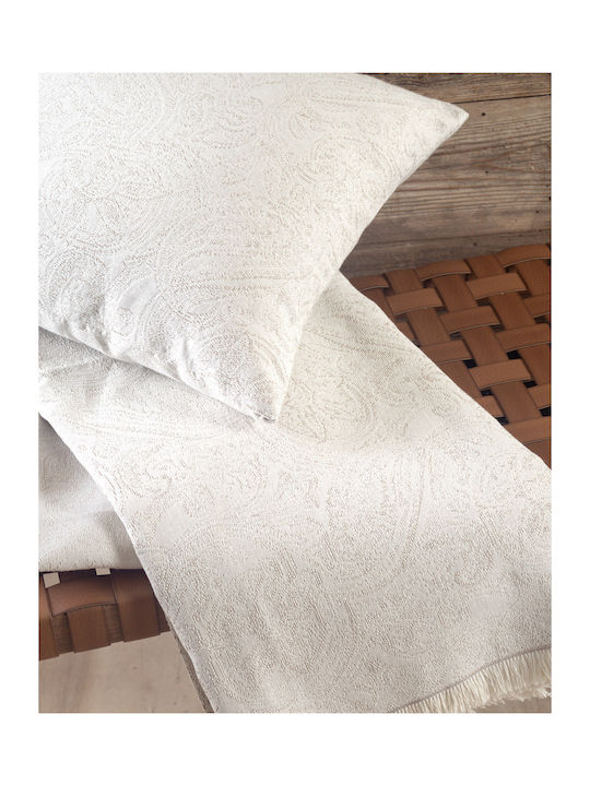 Rythmos Ivy Zweisitzer-Sofa Überwurf Zwei Seiten Jacquard 180x240cm Blau