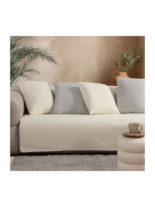 Nef-Nef Homeware Breda Ριχτάρι Πολυθρόνας Γούνινο 180x180εκ. Ecru