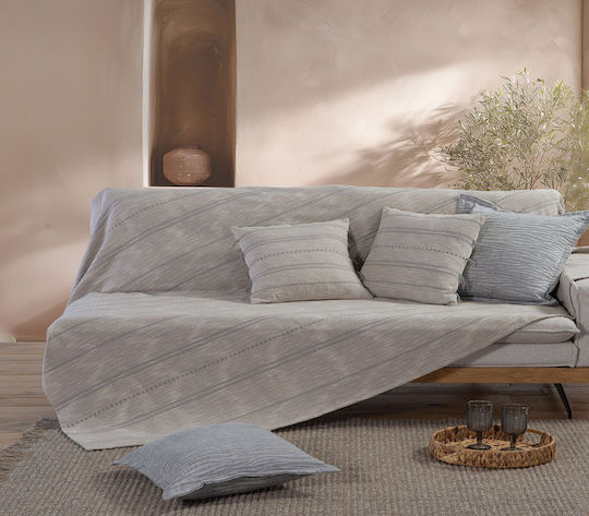 Nef-Nef Homeware Bleeze Διθέσιου Καναπέ Π180xΜ250cm Grey