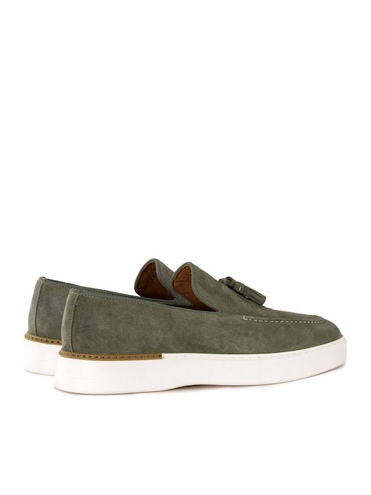 Men's Moccasins in Green Colour