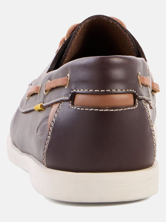 Δερμάτινα Ανδρικά Boat Shoes σε Καφέ Χρώμα