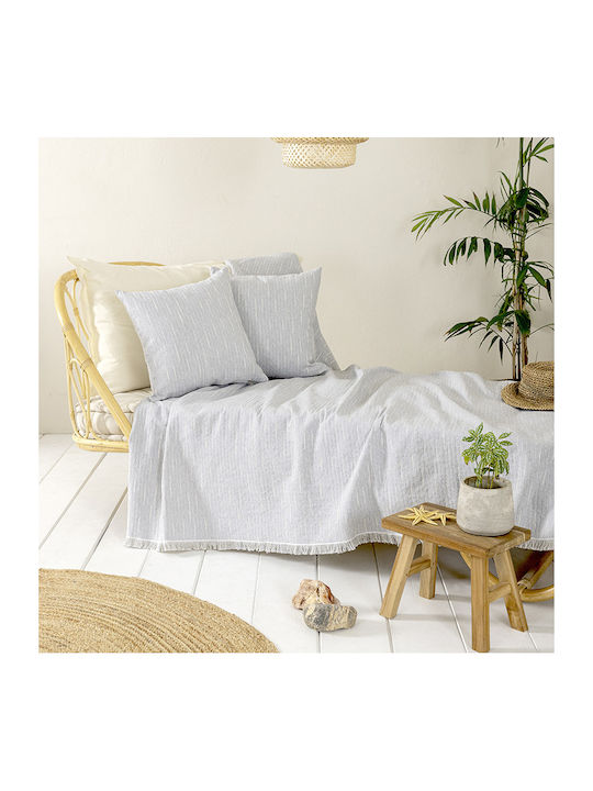 Nima Ριχτάρι Τετραθέσιου Καναπέ Chenille 180x350εκ. Stone