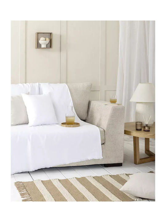 Nima Ριχτάρι Τετραθέσιου Καναπέ Chenille 180x350εκ. White