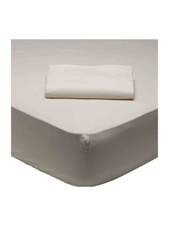 Das Home Bettlaken Super-Doppel mit Gummiband 170x200+35cm. Best 1002 Beige