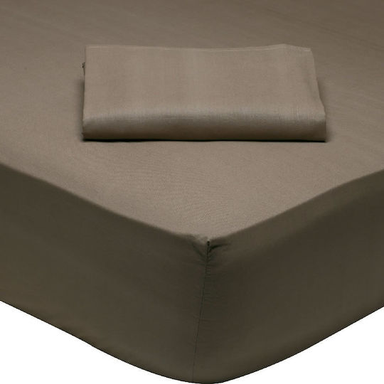 Das Home Bettlaken Super-Doppel mit Gummiband 170x200+35cm. Best 1004 Braun
