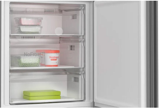 Bosch Ψυγειοκαταψύκτης 440lt Total NoFrost Υ203xΠ70xΒ66.7εκ. Γκρι KGN49OCAF
