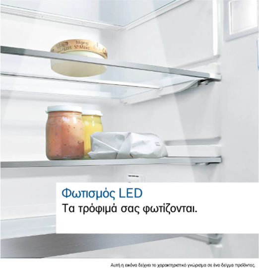 Bosch Ψυγειοκαταψύκτης 326lt Total NoFrost Υ186xΠ60xΒ66εκ. Metal Look KGN36VLED