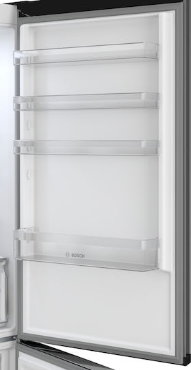 Bosch Ψυγειοκαταψύκτης 440lt Total NoFrost Υ203xΠ70xΒ66.7εκ. Γκρι KGN49OCAF