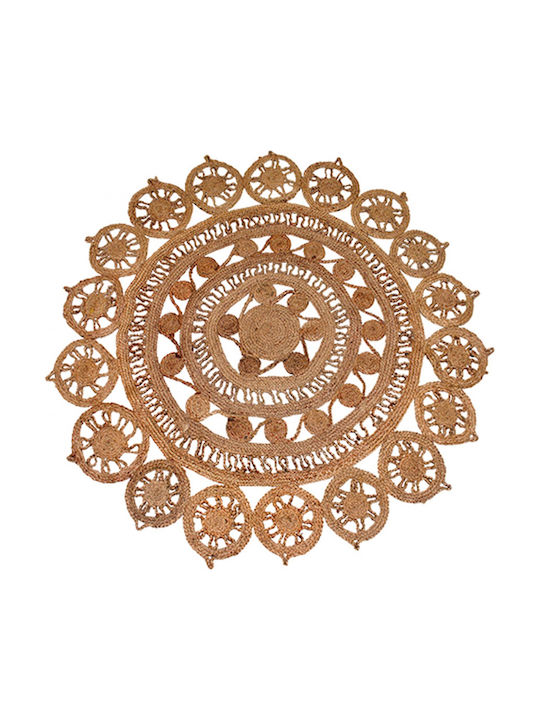 Klonaras Piemonte Χειροποίητο Καλοκαιρινό από Γιούτα Φ150cm Rust
