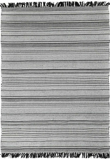 Royal Carpet Samaira Χειροποίητο Βαμβακερό με Κρόσια 130x190cm Black White