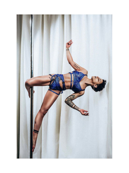 Μπουστάκι Μπλε για Pole Dance