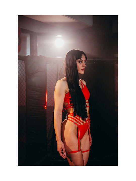 Kostüm Rotes Bustier Für Pole Dance