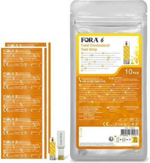 Fora 6 Total Cholesterol Test Strips 10 Pieces