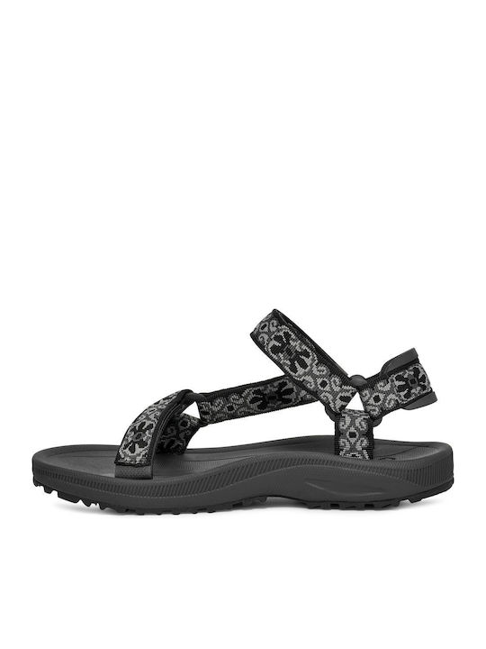 Women's Flat Sandals Sporty in Black Color