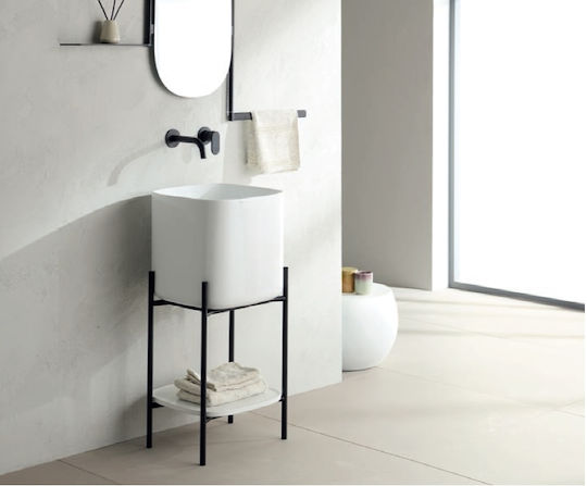 Scarabeo Diva 45 +5503-300 Countertop with Sink L44xW39xH63.5cm White