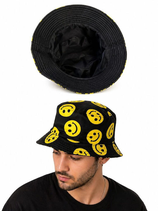 Ghetto Υφασμάτινo Ανδρικό Καπέλο Στυλ Bucket Μαύρο