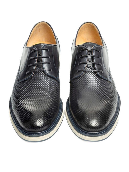 Leder Herren Freizeitschuhe Blau