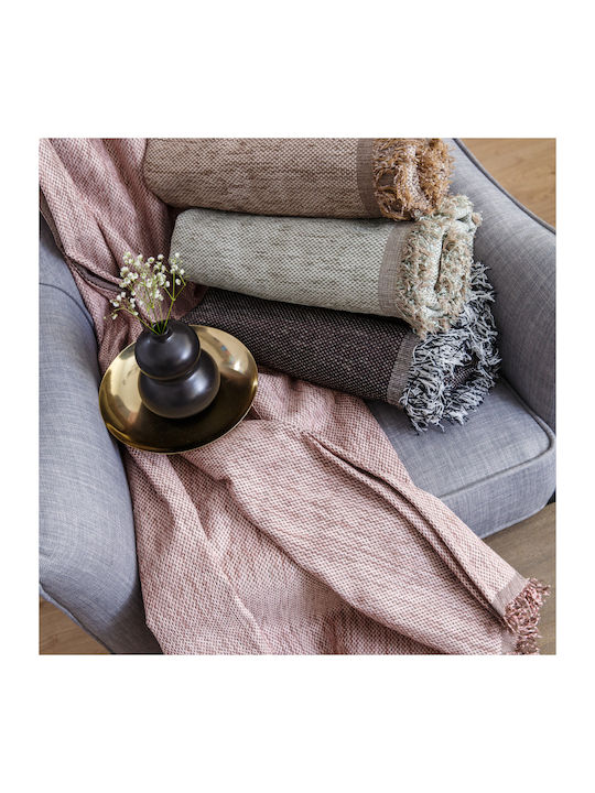 Borea 4 Season Armchair Throw Chenille 150x180cm Ecru