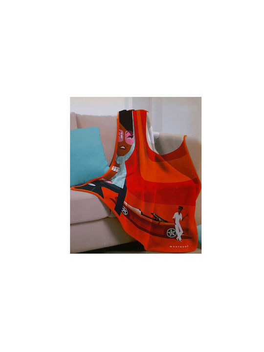 Manterol Casa Monsieur Z Armchair Throw Velvet 130x160cm Orange