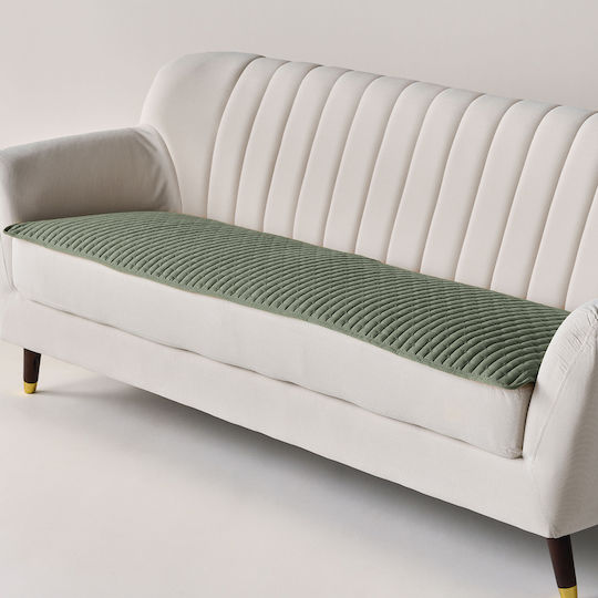 Kentia Mason Armchair Throw 2 Sides 75x160cm Green