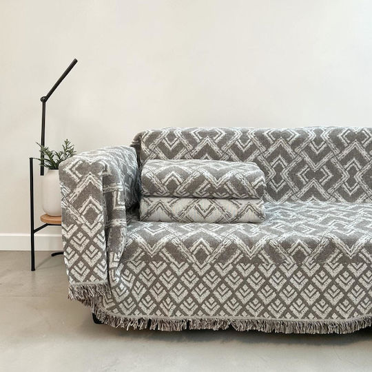 Linea Home Balzano Τετραθέσιου Καναπέ Π180xΜ320cm Μοκα