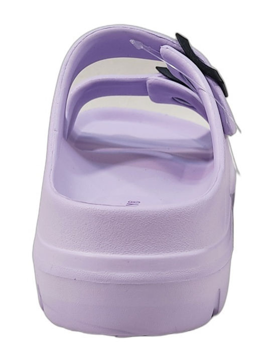 Дамски Анатомични Сандали Flatforms Лилави