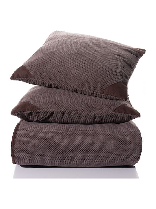 Silk Fashion 1715 Ριχτάρι Πολυθρόνας Chenille 180x180εκ. Chocolate 6978000000013