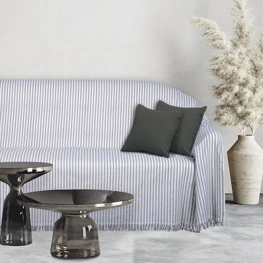 Das Home 0255 Sofa Throw 2 Seater Jacquard 180x250cm Ecru