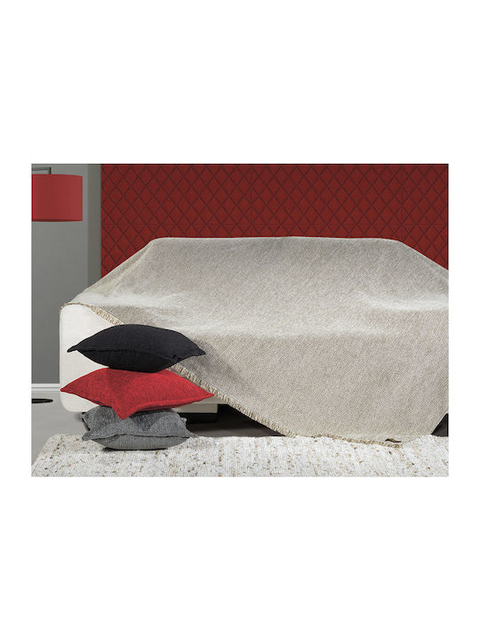 Crinkled Armchair Throw Crinkled 150x180cm Ecru