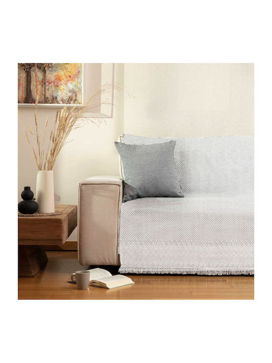 Borea Tribal Three-Seater Sofa Throw 180x300cm Gray