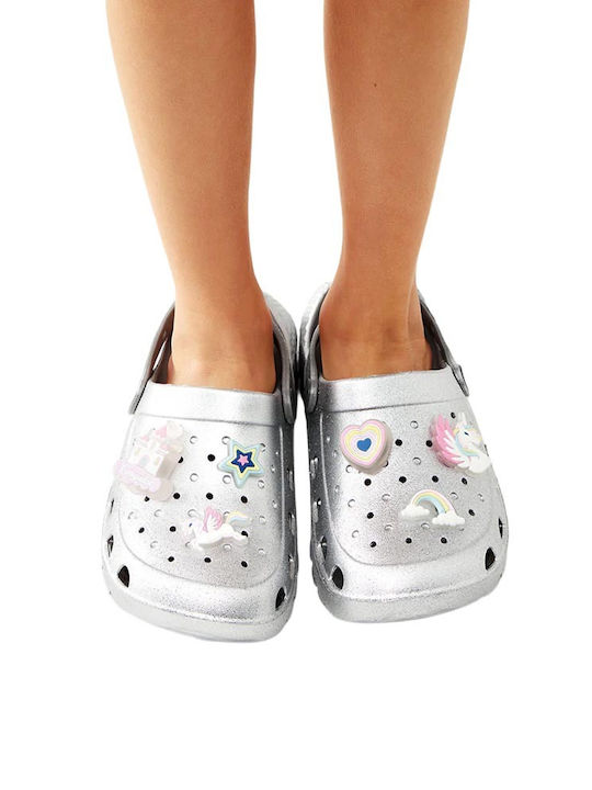 Kinder Anatomisch Strandschuhe Silber