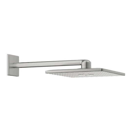 Grohe Rainshower Smartactive 310 Cube Τετράγωνη Κεφαλή Ντουζ 31x31cm με Βραχίονα 40cm Supersteel