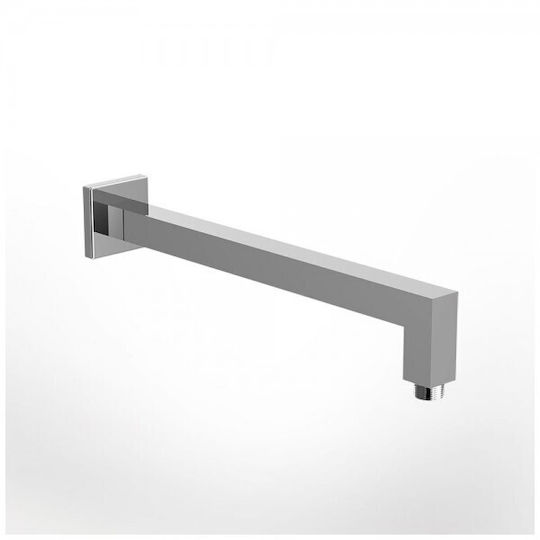 Almar E044220-100+C23500-100 Τετράγωνη Κεφαλή Ντουζ 25x25cm με Βραχίονα 35cm