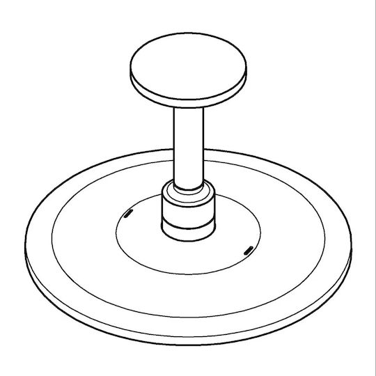 Grohe Rainshower Smartactive 310 Στρογγυλή Κεφαλή Ντουζ 31cm με Βραχίονα 19.2cm Brushed Hard Graphite