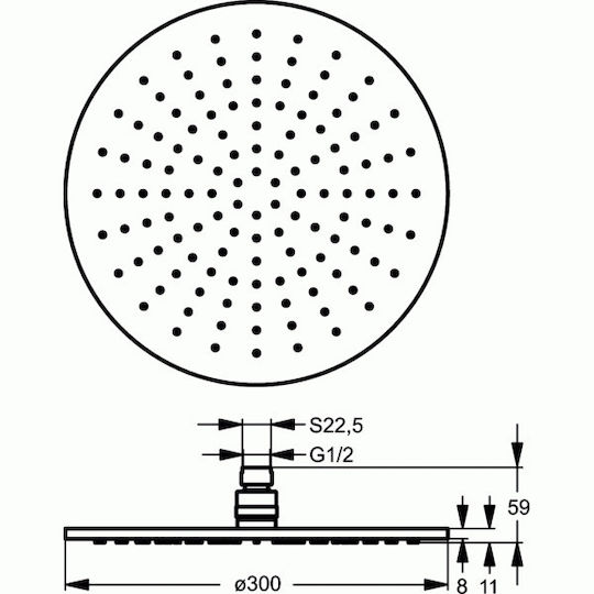 Ideal Standard Idealrain Rotund Cap de duș 30cm