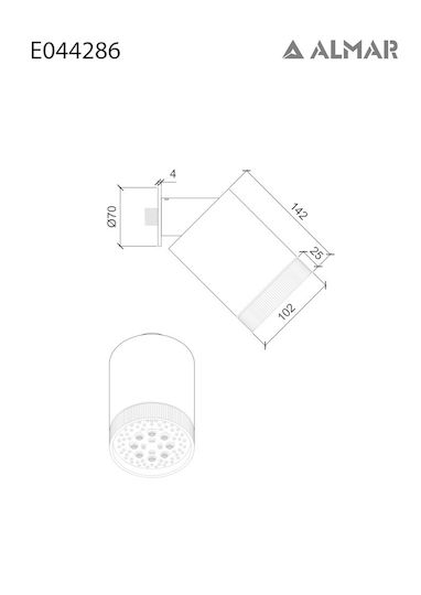 Almar Round Showerhead 10cm