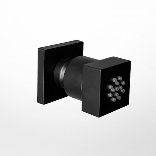 La Torre Square Cap De Duș Pătrat 4.2x4.2cm Negru Mat