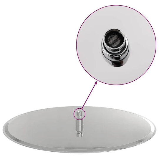vidaXL Στρογγυλή Κεφαλή Ντουζ 50cm